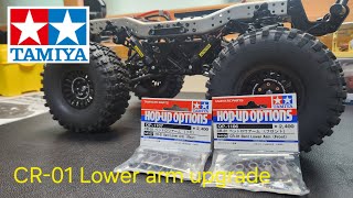 Tamiya CR01 front rear bent lower arm upgrade [upl. by Ardnnek354]