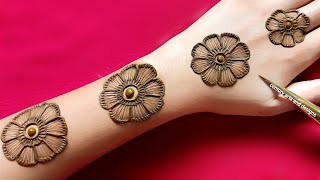 New stylish back hand mehndi design  easy amp simple mehndi design  mehndi ka design  Mehndi [upl. by Eyla94]