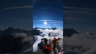 Départ depuis LAIGUILLE DU MIDI vers le MONT BLANC  chamonix montblanc [upl. by Rudiger866]