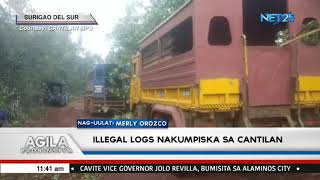 Illegal logs nakumpiska sa Cantilan Surigao del Sur [upl. by Odlo978]