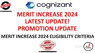 Cognizant Merit Increase 2024 Latest Update Cognizant Postponed Salary Hike Or Merit Increase 2024 [upl. by Feerahs22]