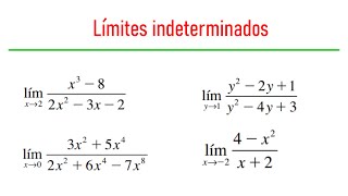 Límites indeterminados [upl. by Thurston]