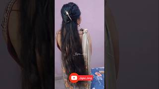 Easy hairstyle for saree front side twisted open hairstyle [upl. by Aihsema]