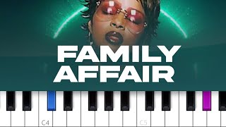 Mary J Blige  Family Affair piano tutorial [upl. by Atteuqihc635]