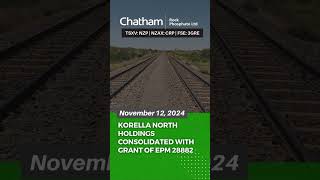 💥 NEWS ➠ November 12 2024  Korella North holdings consolidated with grant of EPM 28882 [upl. by Anaitit30]