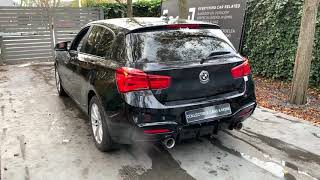 BMW F20 118i  ICON M140i MUFFLER DELETE  REVS amp EXHAUST SOUND [upl. by Eugor]