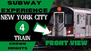 New York City Subway 4 Express Train to Utica Ave Front View [upl. by Idur983]