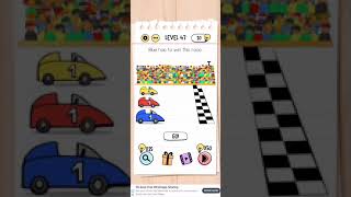 Brain test Level 47 blue has to win the race Walkthrough [upl. by Shulman]