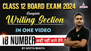 Class 12 English Grammar  Complete Revision of Writing Section  CBSE Board Exam 2024 [upl. by Alleahcim]