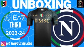 UNBOXING SSC Napoli EA7 Third 2023 24 Jersey Kit Campioni dItalia ea7 unboxing scudettonapoli [upl. by Girhiny]