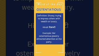 Ostentatious meaning Ostentatious english englishgrammar how to improve your vocabulary [upl. by Hahn]