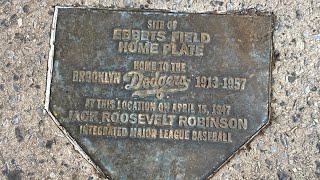 Ebbets Field Home Plate Marker NYC [upl. by Gnilrac]