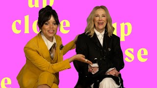 Jenna Ortega and Catherine OHara on Sabrina Carpenter and Beetlejuice 2  Cosmopolitan UK [upl. by Nylteak]