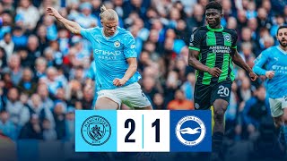 HIGHLIGHTS RECORDBREAKING CITY REGAIN TOP SPOT IN THE PREMIER LEAGUE  Man City 21 Brighton [upl. by Suivatram]