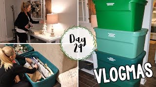 CHRISTMAS UNDECORATE WITH ME 🎄VLOGMAS 2018  DAY 29 [upl. by Kcoj20]