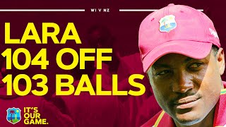 104 off 103 Balls In 1996 ODI  Brian Lara Hits Brilliant Century  West Indies v New Zealand [upl. by Katy]