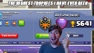 The HIGHEST Amount Of Trophies I Have Ever Been In Clash Of Clans [upl. by Oigroig]