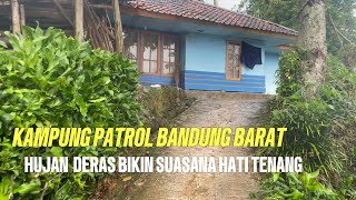 HUJAN DERAS VIEW ALAM DENGAN PESAWAN YANG INDAH KAMPUNG YANG SEJUK DAN BERSIH [upl. by Eidas]