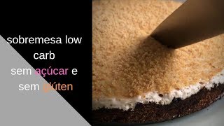 torta gelada de paçoca sobremesa fit low carb [upl. by Hayott]