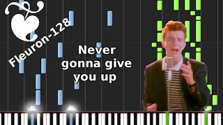 Never gonna give you up by Rick Astley  Synthesia [upl. by Cohlette]