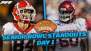 Day 1 Senior Bowl Standouts  PFF [upl. by Ynnej]