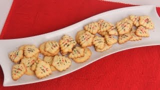 Christmas Spritz Cookies Recipe  Laura Vitale  Laura in the Kitchen Episode 506 [upl. by Milore]