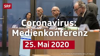 Medienkonferenz des BAG  25 Mai 2020  LIVE  SRF News [upl. by Rifkin]