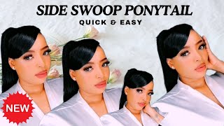 FLAWLESS Hair in 10 Minutes Side Swoop Ponytail Tutorial [upl. by Plotkin]