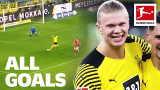 Erling Haaland  55 Goals in Just 56 Matches  All Bundesliga Goals [upl. by Aihsyak]