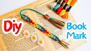 How to Make a Bookmark and a Tassel  Knotted Friendship Bookmark [upl. by Etterual382]