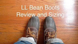 LL Bean Bean Boots Review and Sizing [upl. by Haiel]