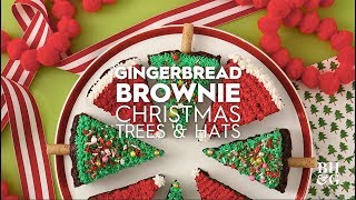 Santa Hat and Christmas Tree Brownies  Eat This Now  Better Homes amp Gardens [upl. by Vogel]