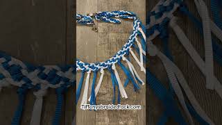 Blue and white tripping collar braided from mule tape horse horses horselover [upl. by Biddy]