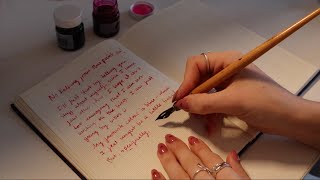 ASMR Scratchy writing with a calligraphy pen ✍️💫  no talking past intro [upl. by Aip]