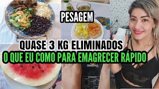 QUASE 3 KG ELIMINADOS NO DESAFIO PARA SECAR  O QUE EU COMO PARA EMAGRECER  diário da diário [upl. by Massingill]