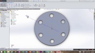 SolidWorks circular pattern [upl. by Itnava]