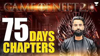 Game of NEET 20 ⚔️ 75 Chapters in 75 Days  NEET 2025  Wassim Bhat [upl. by Nielsen199]