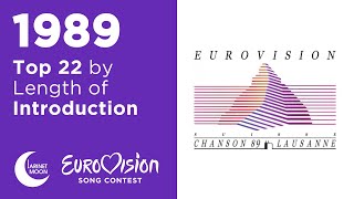 All Eurovision 1989 Song Intros Sorted by Length [upl. by Raamal]