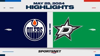 NHL Game 2 Highlights  Oilers vs Stars  May 25 2024 [upl. by Alleacim702]