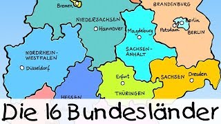 💡 Die 16 Bundesländer  Kinderlieder zum Lernen [upl. by Tullius]