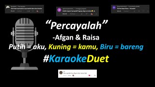 Afgan amp Raisa  Percayalah Karaoke Duet Version  Part Cowok Only [upl. by Ellehcin]