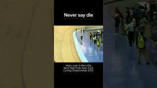 Major Crash in Mens Elite Keirin Semi Finals Asian Track Cycling Championships 2023 shorts [upl. by Asnerek680]