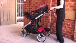 Steelcraft Strider Compact Stroller  How to fold stroller and detach single seat [upl. by Hopkins]