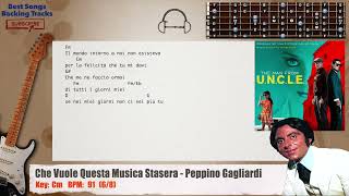 🎸 Che Vuole Questa Musica Stasera  Peppino Gagliardi Guitar Backing Track with chords and lyrics [upl. by Jak817]