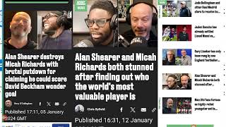 Alan Shearer and Micah Richards both stunned after finding out who the worlds most valuableplayeris [upl. by Ater]