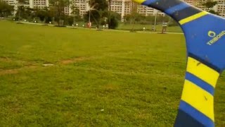 Test Throw The New Decathlon Tribord Triblade Boomerang Easyin Slow Motion [upl. by Gairc]