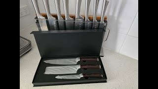 PAUDIN Kitchen Knife Set unboxing  possibly the best value knife set out there [upl. by Grimona]