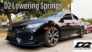 10th Gen Civic Si Gets Lowered on D2 Springs [upl. by Durkee]