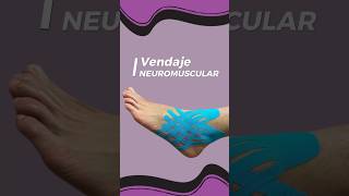 Vendaje Neuromuscular para el esguince de tobillo fisioterapia kinesiotape vendaje RS [upl. by Melmon]