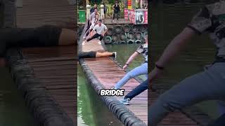 Man Dances Gracefully on Wobbly Bridge [upl. by Nowell25]